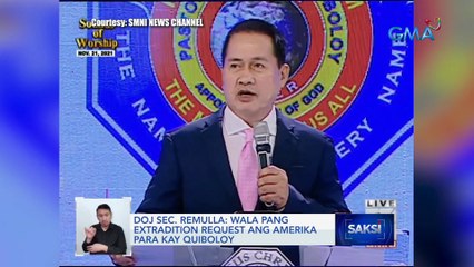DOJ Sec. Remulla: Wala pang extradition request ang Amerika para kay Quiboloy | Saksi