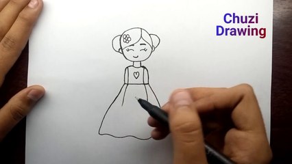 How to draw a girl easy || How to draw a girl