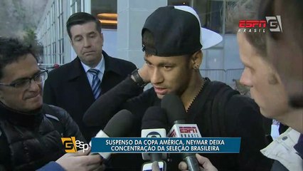 Suspenso da Copa América, Neymar deixa concentração da Seleção Brasileira