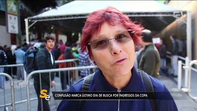 Confusão para retirada dos ingressos no Ginásio do Ibirapuera