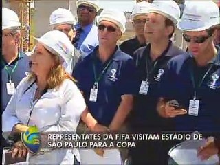Representantes da Fifa visitam obras de estádio em Itaquera