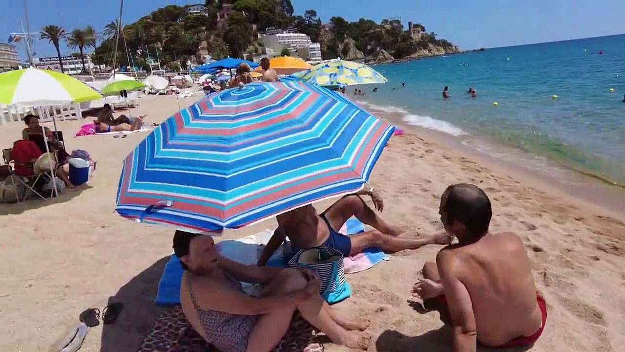 4K Beach Walk Spain - Spain Summer Holiday - Costa Brava - July 2022