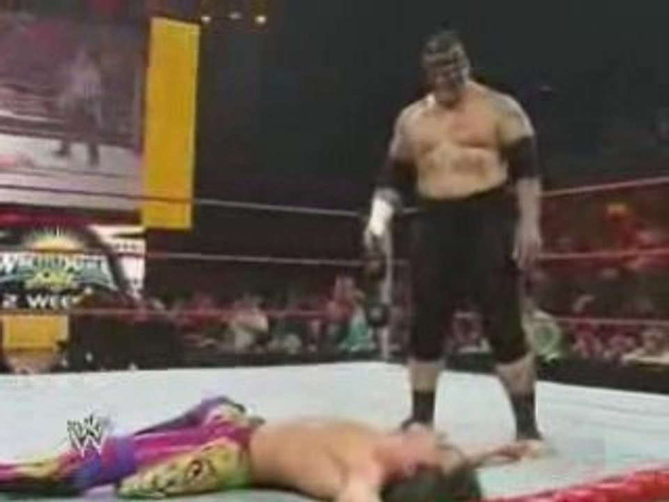 raw 3/17/08 part 5 umaga vs brian kendrich paul london