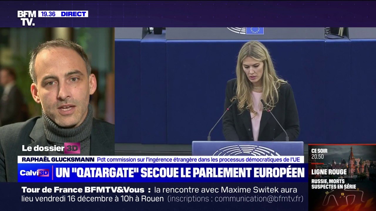Soupçons de corruption au Parlement européen: "Ce qui se passe est gravissime", déclare Raphaël Glucksmann