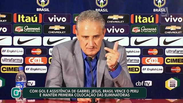 Com gol e assistência de Jesus, Brasil vence e mantém 100% com Tite