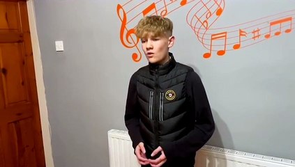 13 year old Sheffield singer Caelan Smith who made it to the last 10 in the Eurovison song contest for kids