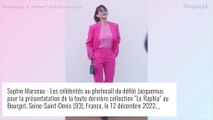 Sophie Marceau en met plein les yeux : bonbon rose pétant et acidulé au défilé Jacquemus