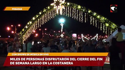 Miles de personas disfrutaron del cierre del fin de semana largo en la Costanera