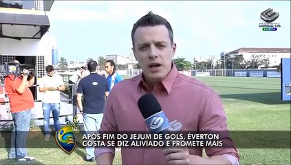 Após marcar, Éverton Costa se diz aliviado e promete mais