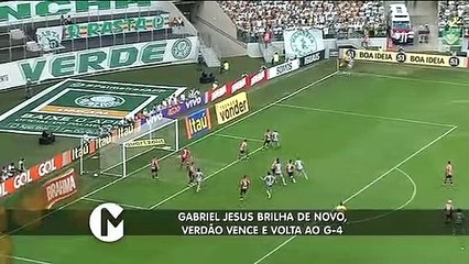 Gabriel Jesus brilha de novo, Verdão vence e volta ao G-4