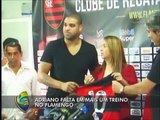 Adriano falta em mais um treino no Flamengo