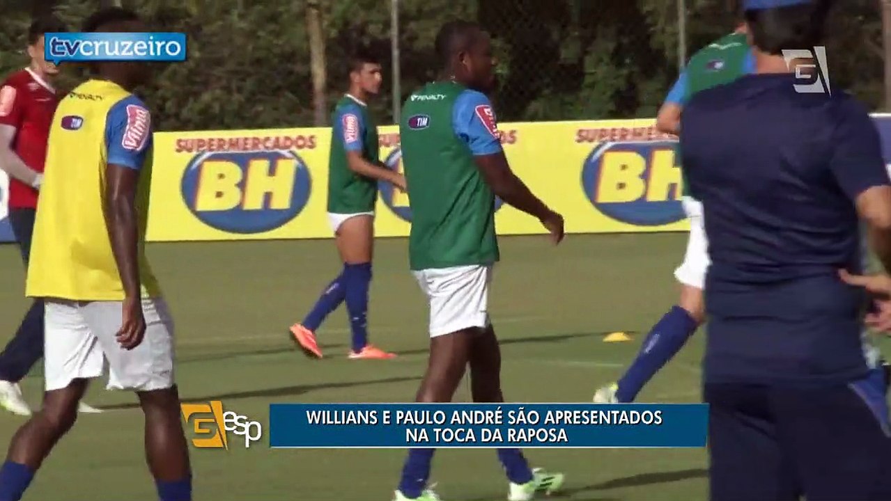 Cruzeiro apresenta veteranos Willians e Paulo André