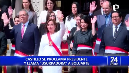 Pedro Castillo se erige aún como presidente constitucional y tilda a Dina Boluarte de "usurpadora"