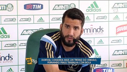 Dorival comanda treino no Verdão e Fernando Prass trabalha com bola