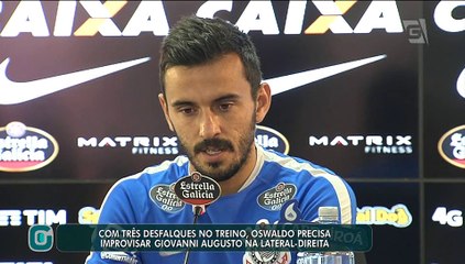 Sem Fagner, Corinthians segue se preparando para pegar o Cruzeiro