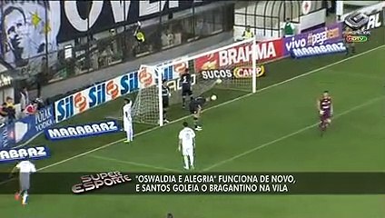 Скачать видео: Com time ofensivo, Santos goleia Bragantino na Vila Belmiro