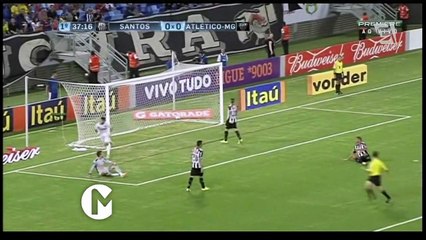 Assista aos gols de Santos e Atlético-MG na Arena Pantanal