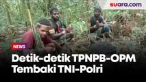 Menegangkan! Detik-detik TPNPB-OPM Tembakkan Peluru ke Arah Aparat TNI-Polri di Tengah Hutan