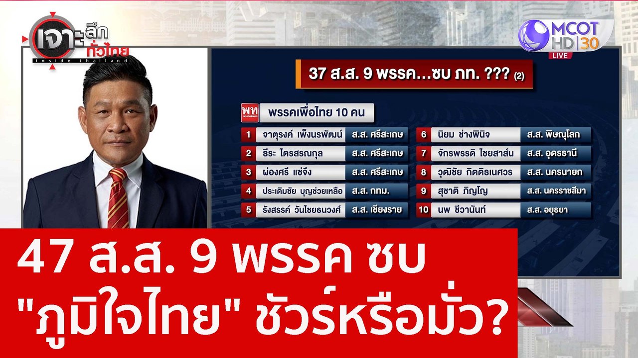 47 ส.ส. 9 พรรค ซบ "ภูมิใจไทย" ชัวร์หรือมั่ว? :...