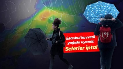 İstanbul'da sabah saatlerinden itibaren etkili olan yağmur nedeniyle trafikte yoğunluk oluştu