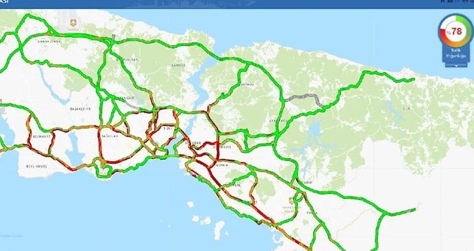 İstanbul’da trafik felç! Yoğunluk haritası bordoya döndü