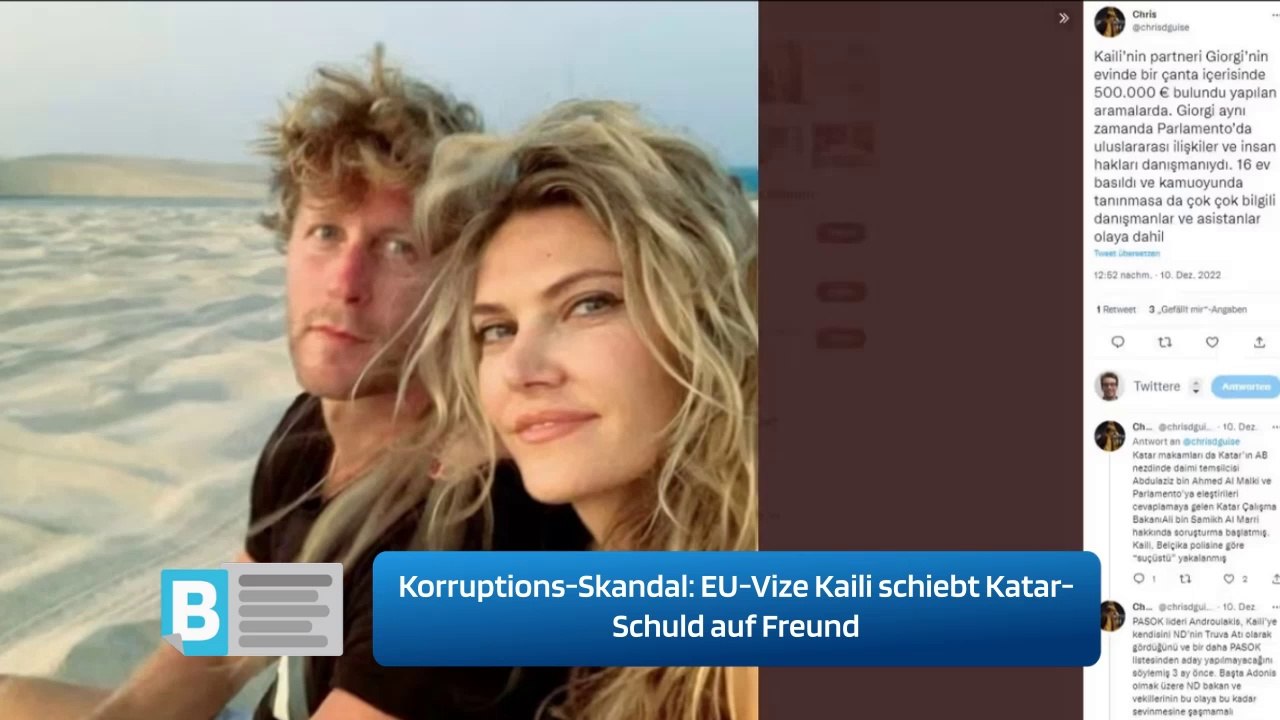Korruptions-Skandal: EU-Vize Kaili schiebt Katar-Schuld auf Freund
