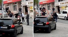 Arnavutköy’de tartıştığı motosikletliyi baltayla tehdit etti
