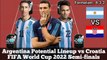 Argentina Potential Lineup vs Croatia ► FIFA World Cup 2022 Semi-finals