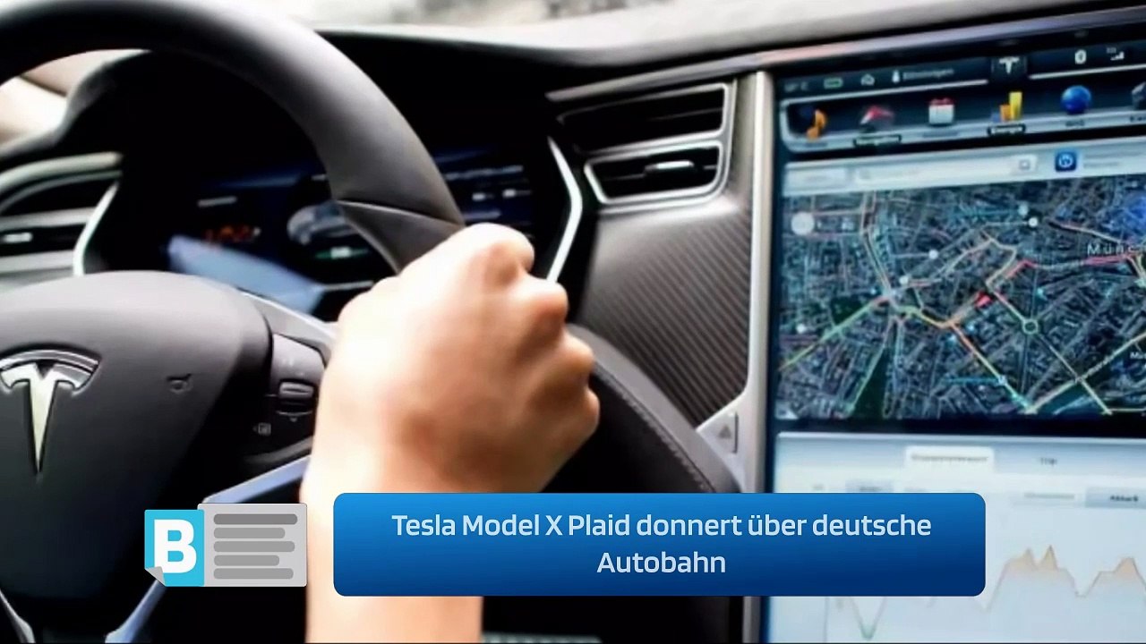 Tesla Model X Plaid donnert über deutsche Autobahn