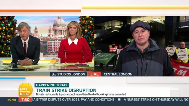 'I won't let you get away with nonsense' - GMB host Richard Madeley grills RMT chief Mick Lynch over rail strikes