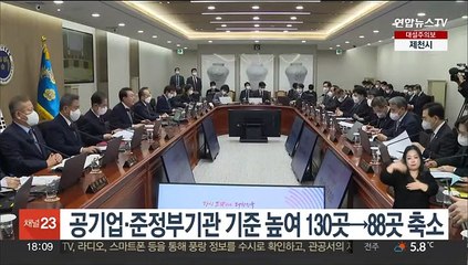 공기업·준정부기관 기준 높여 130곳→88곳 축소