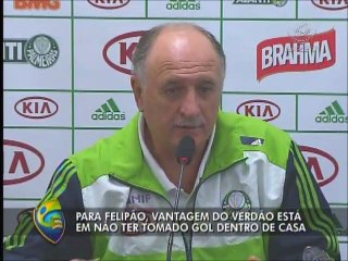 Para Felipão, vantagem do Palmeiras é não ter tomado gols