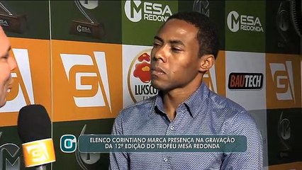 Elenco corintiano marca presença na gravação da 12ª edição do Troféu Mesa Redonda