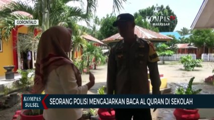 Tanamkan Akhlak Sejak Dini,Seorang Polisi Mengajar Ngaji Di Sekolah