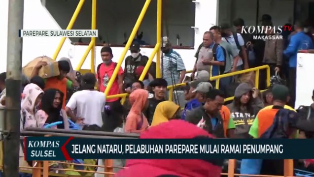 Jelang Nataru, Pelabuhan Pare Pare Mulai Ramai Penumpang