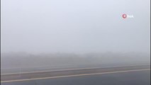 Bingöl-Elazığ karayolunda sis nedeniyle görüş mesafesi sıfıra kadar düştü