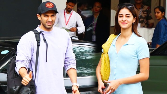 अफ़ेयर की खबरों के बीच एक साथ एयरपोर्ट पर नजर आये अनन्या पांडेय और आदित्य रॉय कपूर