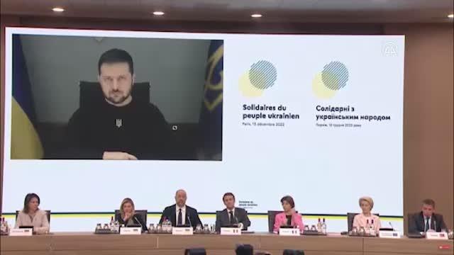 Fransa'da Ukrayna Halkıyla Dayanışma konferansı başladı - Volodimir Zelenskiy