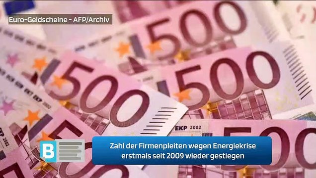 Zahl der Firmenpleiten wegen Energiekrise erstmals seit 2009 wieder gestiegen