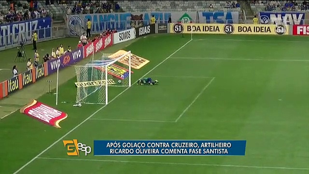 Artilheiro Ricardo Oliveira confirma boa fase no Santos