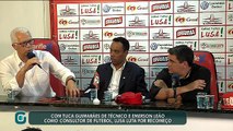 Lusa apresenta Tuca Guimarães como técnico e Emerson Leão como consultor de futebol