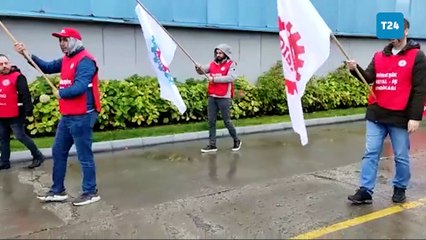 Bekaert Kocaeli fabrikasında çalışan 400 işçi, Erdoğan'ın erteleme kararına rağmen greve çıktı