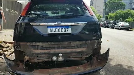 Bombeiros atendem vítima de acidente na Rua Rio de Janeiro