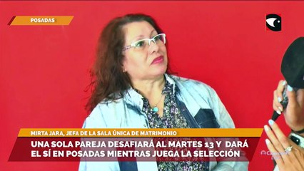 Una sola pareja desafiará al martes 13 y dará el sí en posadas mientras juega la selección