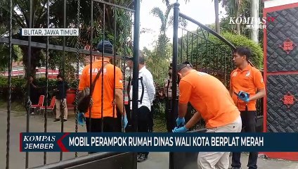 Mobil Perampok Rumah Dinas Wali KotaBlitarBerplat Merah