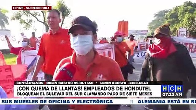 ¡Hambre y Deudas! Empleados de Hondutel continúan en protesta exigiendo salarios atrasados