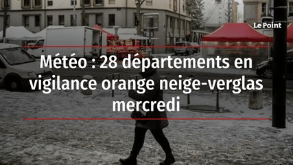 Météo : 28 départements en vigilance orange neige-verglas mercredi