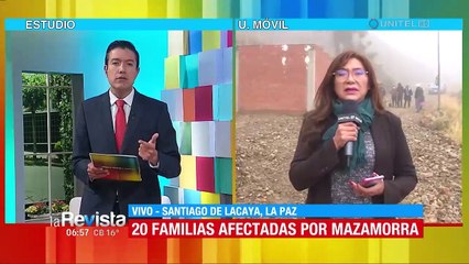 Una mazamorra alarma a Santiago de Lacaya, causa destrozos y afecta a 20 familias