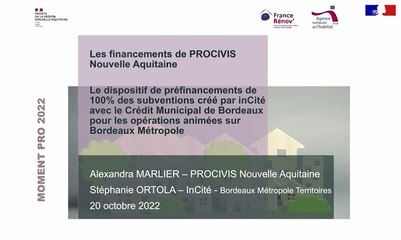 Moment Pro de la rénovation de l'habitat 2022 - Le financement de PROCIVIS