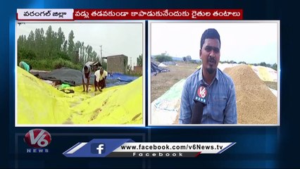 Rains Effect : Farmers Face Problems Over Paddy Crop Damage | Warangal | V6 News